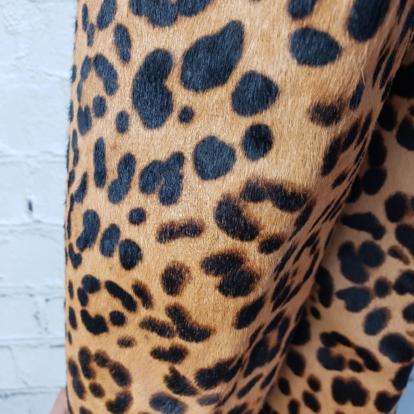 NWOB Antonio Melani Leather Animal Print Fur boots - Picture 5 of 12